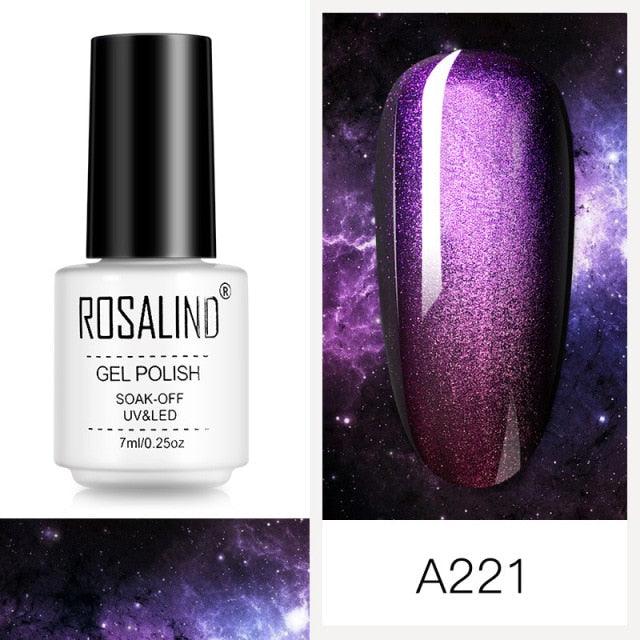 Espresso violet shimmer gel nail polish, shade RCA221