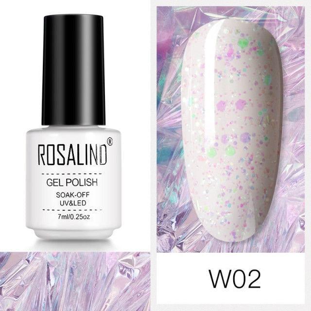 Soft ivory shimmer gel nail polish, shade RCW02