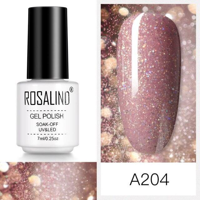 Soft red glitter gel nail polish, shade RCA204