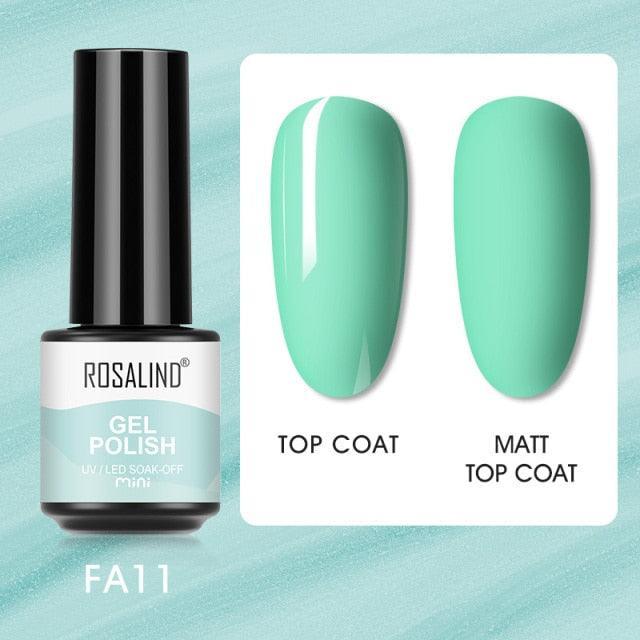 Pale green crème gel nail polish, shade FXA-FA11
