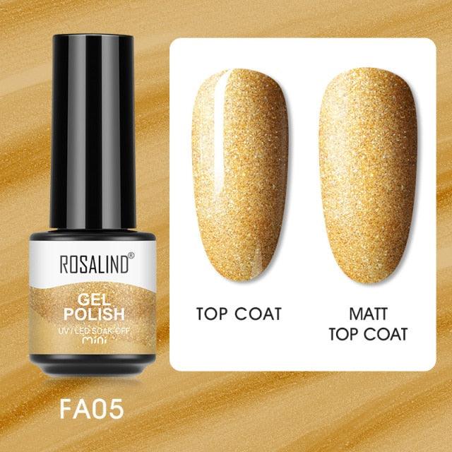Pale nude shimmer gel nail polish, shade FXA-FA05