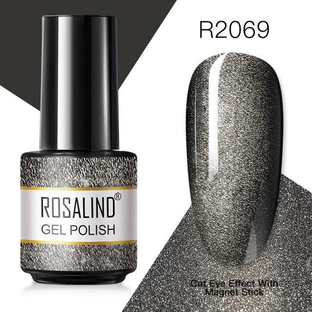 Deep grey glitter gel nail polish, shade RAR2069