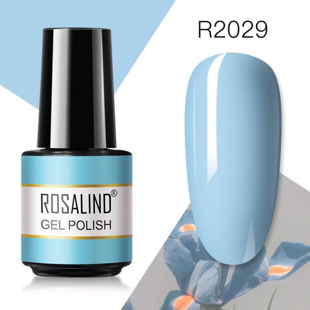 Soft blue crème gel nail polish, shade RAR2029