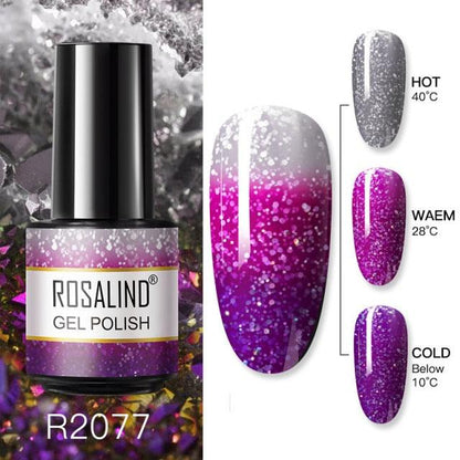 Deep pink glitter gel nail polish, shade RAR2077
