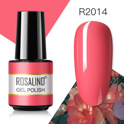 Rich red crème gel nail polish, shade RAR2014