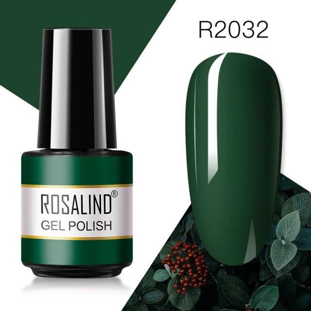 Deep green crème gel nail polish, shade RAR2032
