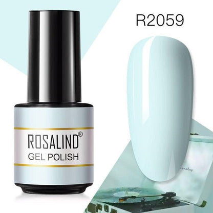 Pale blue crème gel nail polish, shade RAR2059