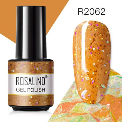 Soft coral shimmer gel nail polish, shade RAR2062