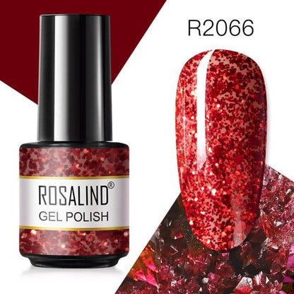 Espresso plum glitter gel nail polish, shade RAR2066