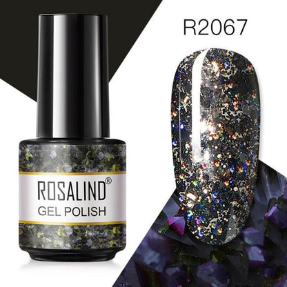 Espresso noir glitter gel nail polish, shade RAR2067