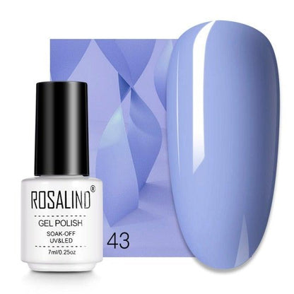Soft blue crème gel nail polish, shade RC43