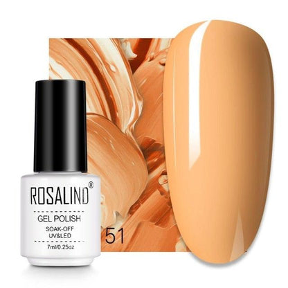 Soft coral crème gel nail polish, shade RC51