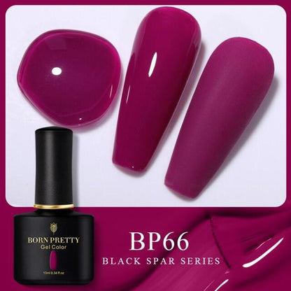 Deep red crème gel nail polish, shade BP66