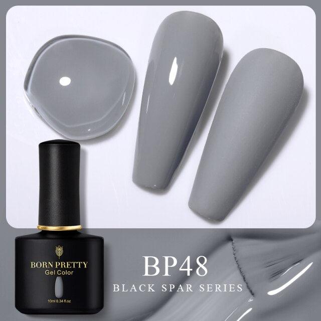 Soft grey crème gel nail polish, shade BP48