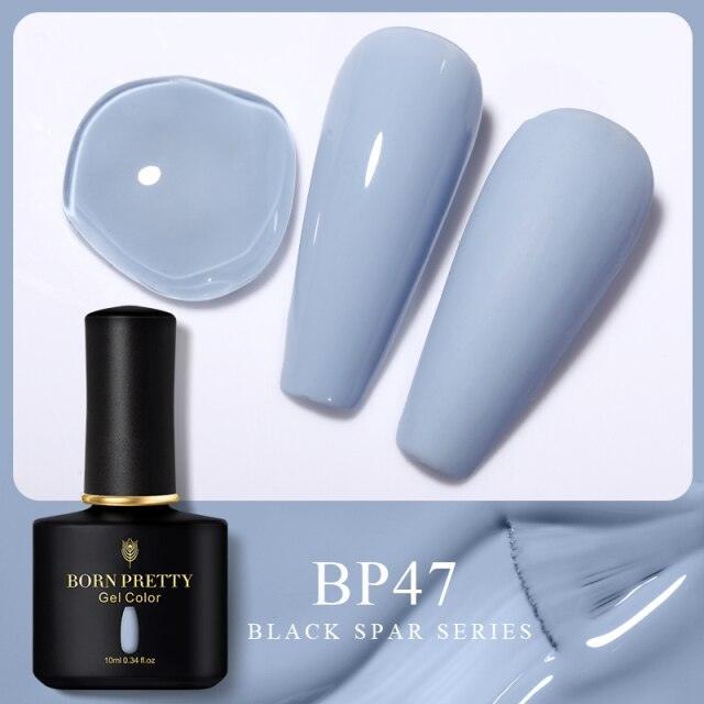 Pale blue crème gel nail polish, shade BP47