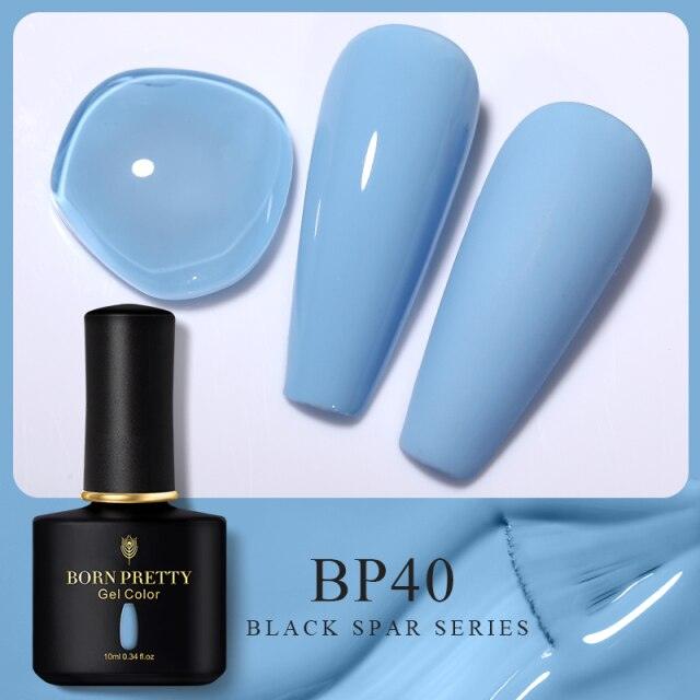 Soft blue crème gel nail polish, shade BP40