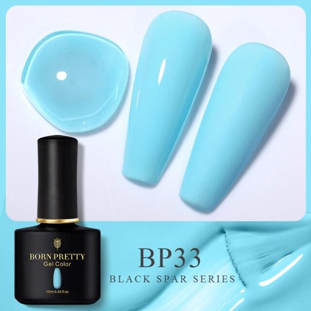 Soft blue crème gel nail polish, shade BP33