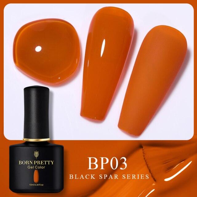Rich red crème gel nail polish, shade BP03