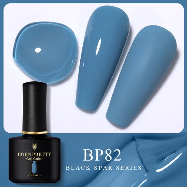 Rich blue crème gel nail polish, shade BP82