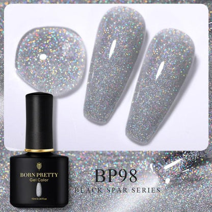 Soft ivory shimmer gel nail polish, shade BP98