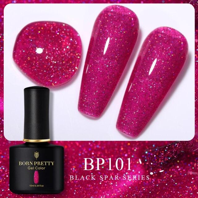 Deep red shimmer gel nail polish, shade BP101