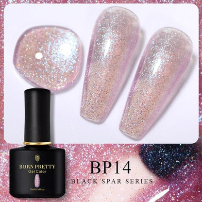 Soft red shimmer gel nail polish, shade BP14