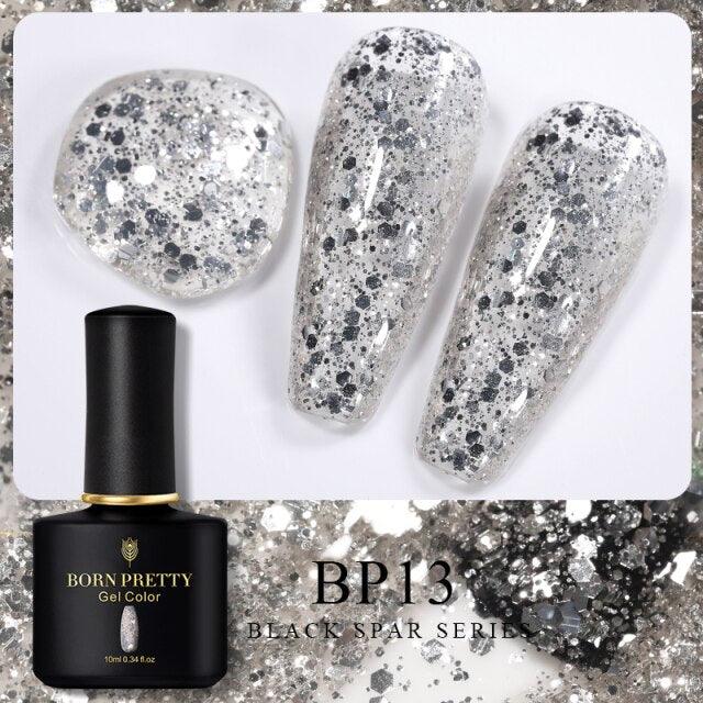 Pale ivory shimmer gel nail polish, shade BP13