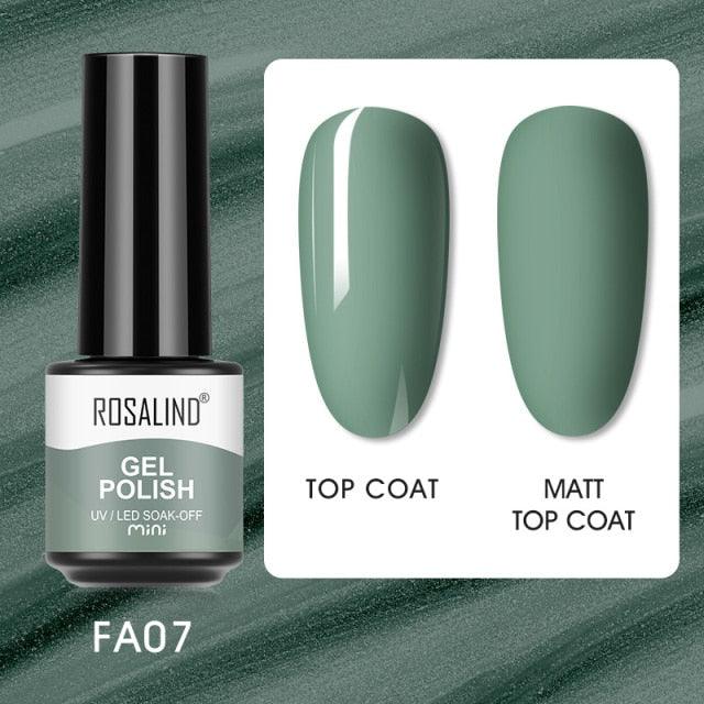 Soft green crème gel nail polish, shade FXA-FA07