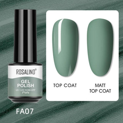Soft green crème gel nail polish, shade FXA-FA07