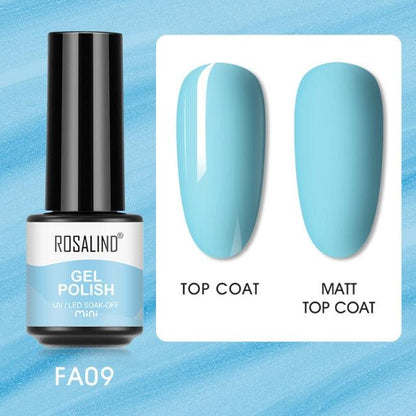 Pale blue crème gel nail polish, shade FXA-FA09