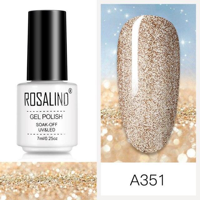 Pale citrine glitter gel nail polish, shade RCA351