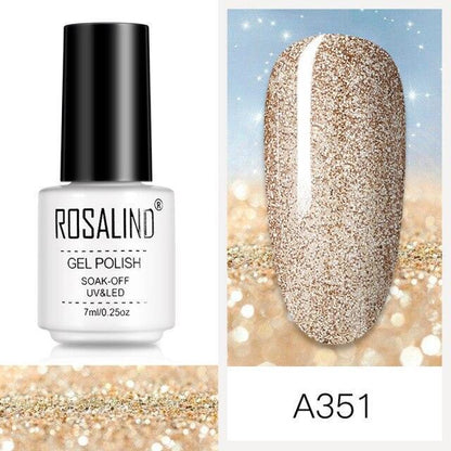 Pale citrine glitter gel nail polish, shade RCA351