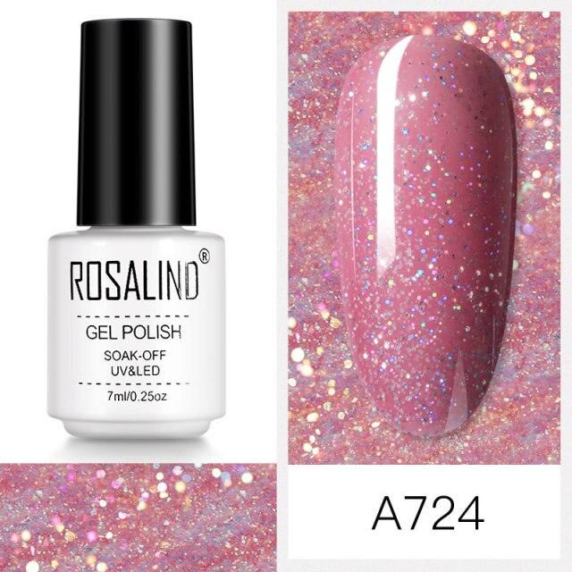 Soft red glitter gel nail polish, shade RCA724