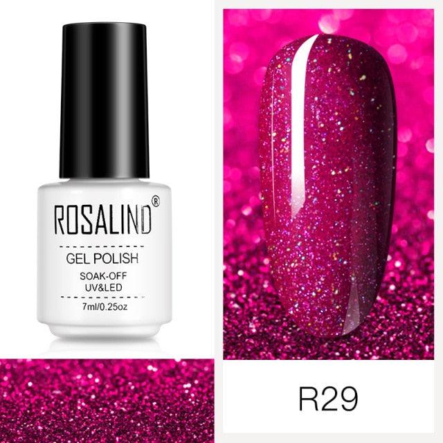 Deep red shimmer gel nail polish, shade RCR29