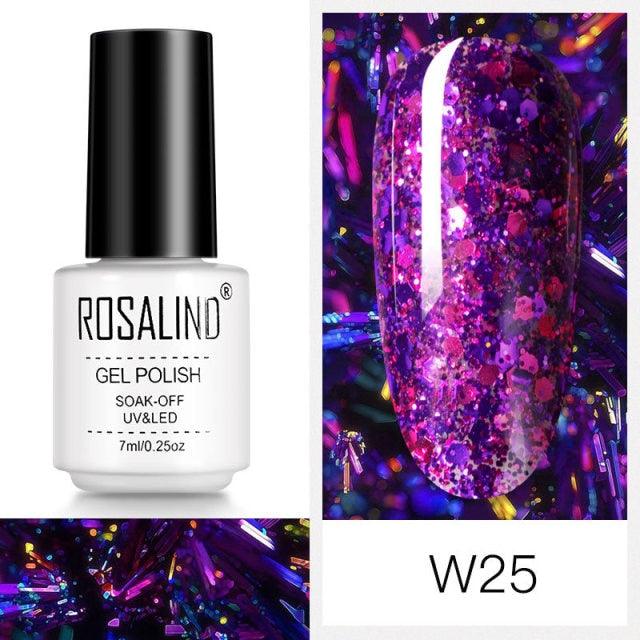 Espresso violet glitter gel nail polish, shade RCW25