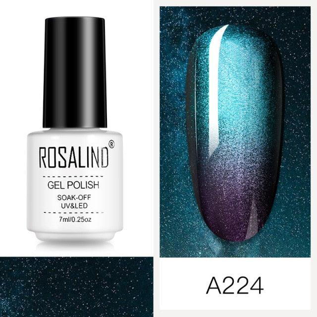 Espresso blue glitter gel nail polish, shade RCA224