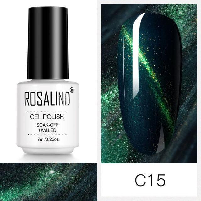 Espresso blue shimmer gel nail polish, shade RCC15