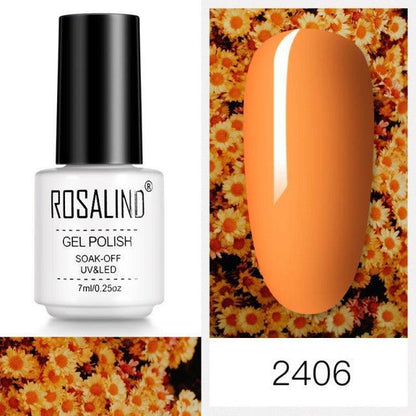 Rich coral shimmer gel nail polish, shade RC2406