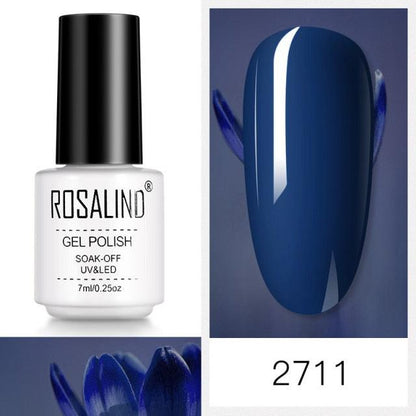 Deep blue crème gel nail polish, shade RC2806